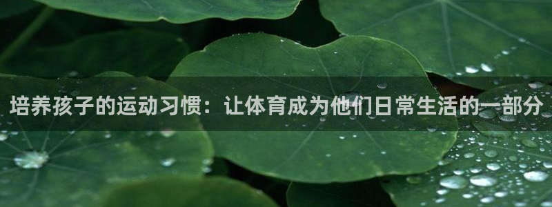 速8体育网：培养孩子的运动习惯：让体育成为他们日常生活的一部分